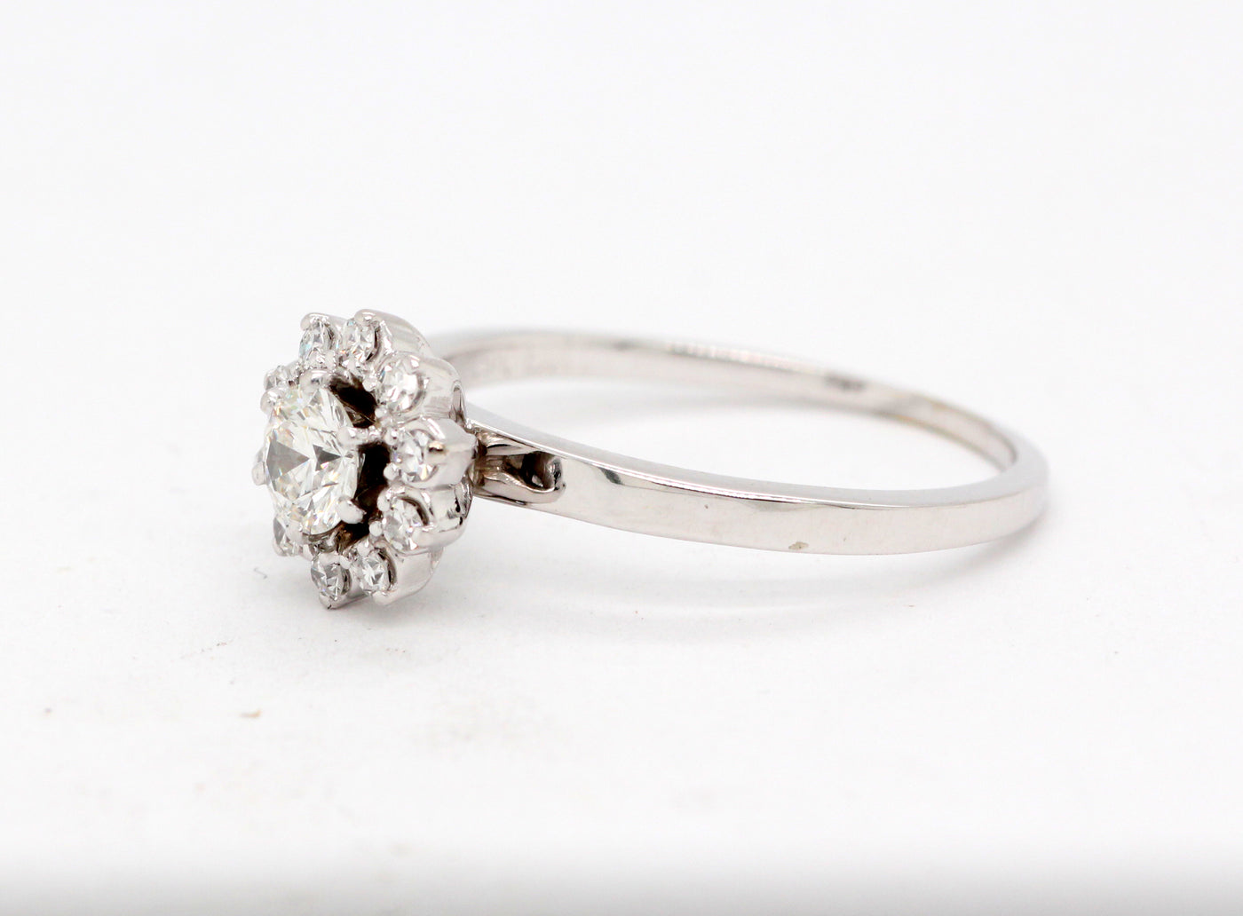 14KW .51 Cttw Diamond Halo Engagement Ring image