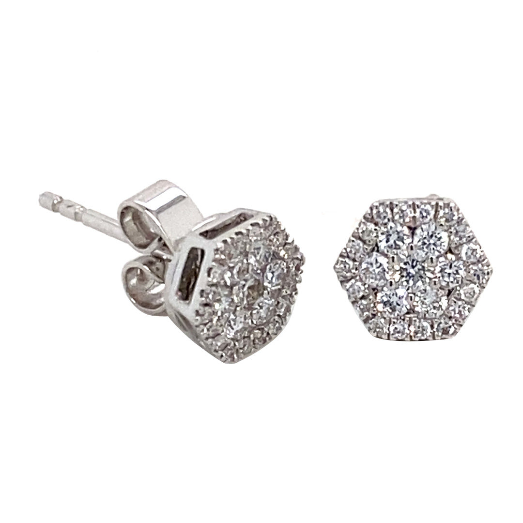 18KW .30 Cttw Diamond Earrings