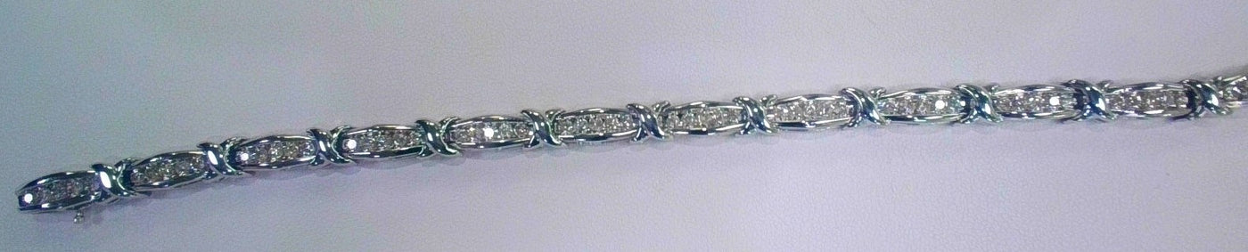 Estate 10KW 1.50 Cttw Diamond Bracelet H in Color and SI2 in Clarity