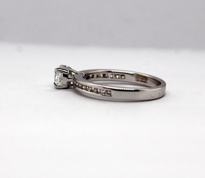 Estate 18KW .67 Cttw Diamond Engagement Ring