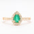14KY .37 CTTW  Emerald and Diamond ring, .23 CTTW