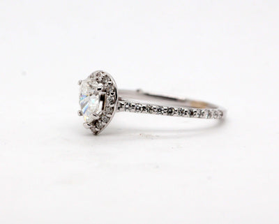 14KW .75 Cttw Diamond Halo Engagement Ring