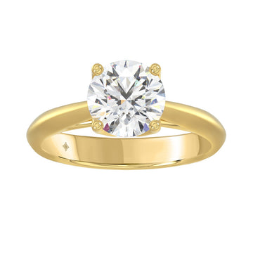 14KY 2.00 Ct Lab Grown Round Brilliant Diamond Solitaire Ring