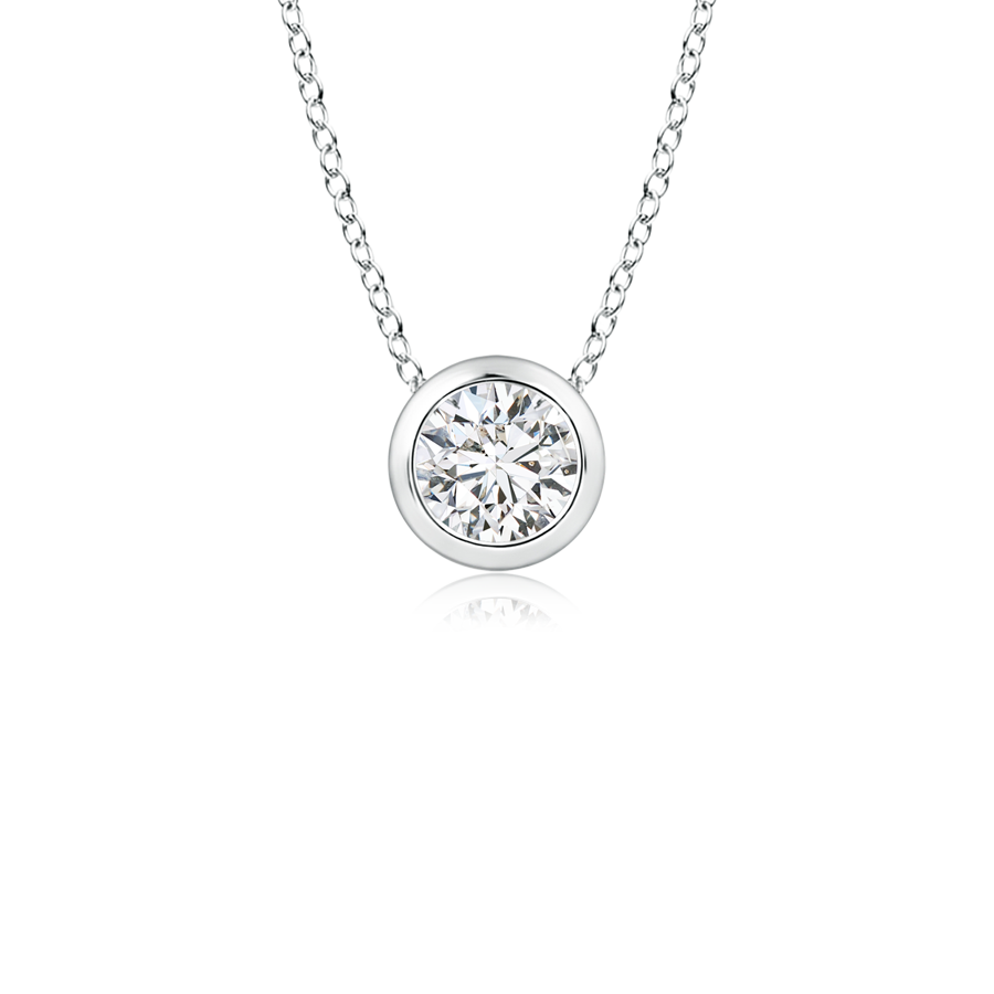 14KW .20 CT DIAMOND SOLITAIRE PENDANT H-SI1