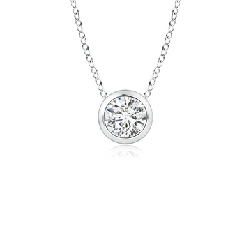 14KW .20 CT DIAMOND SOLITAIRE PENDANT H-SI1