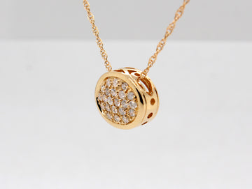 Estate 14KY .50 Cttw Diamond Slide Pendant