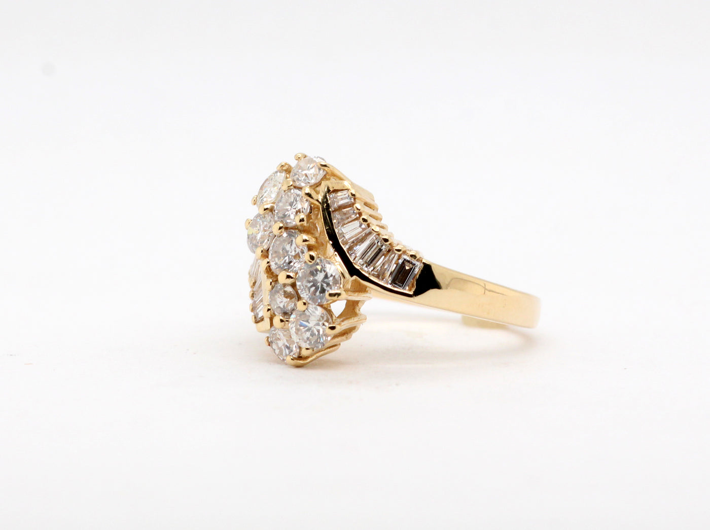 Estate 14KY 1.23 Cttw Diamond Fashion Ring H-I1