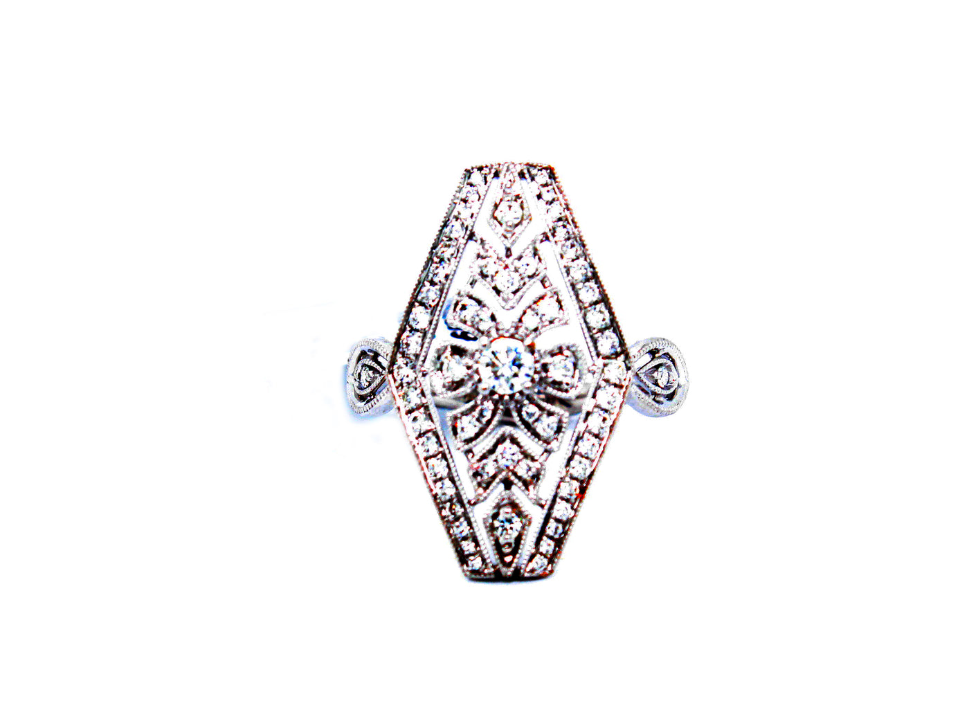18KW .54 Cttw Fashion Diamond Ring