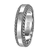 SCOTT KAY 14KW 6MM ENGRAVED WED BAND