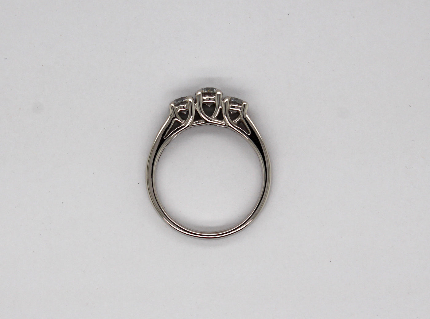 Estate 14KW 1.07 Cttw Diamond 3 Stone style Ring