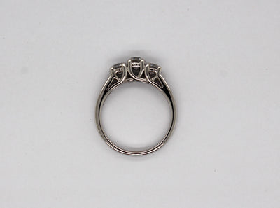 Estate 14KW 1.07 Cttw Diamond 3 Stone style Ring