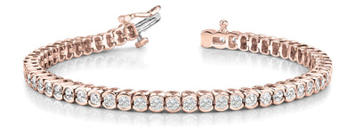 14K Rose Gold 2 1/6 ct tw Fashion Diamond Bracelet