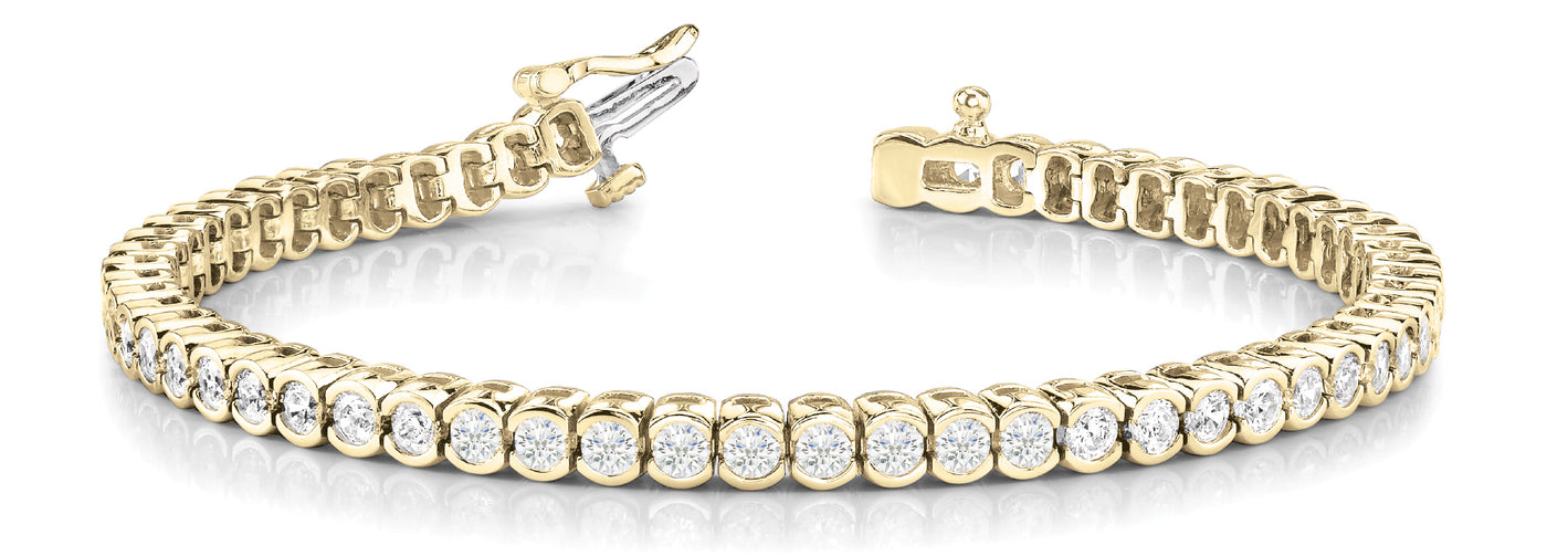 14K Yellow Gold 2 1/6 ct tw Fashion Diamond Bracelet