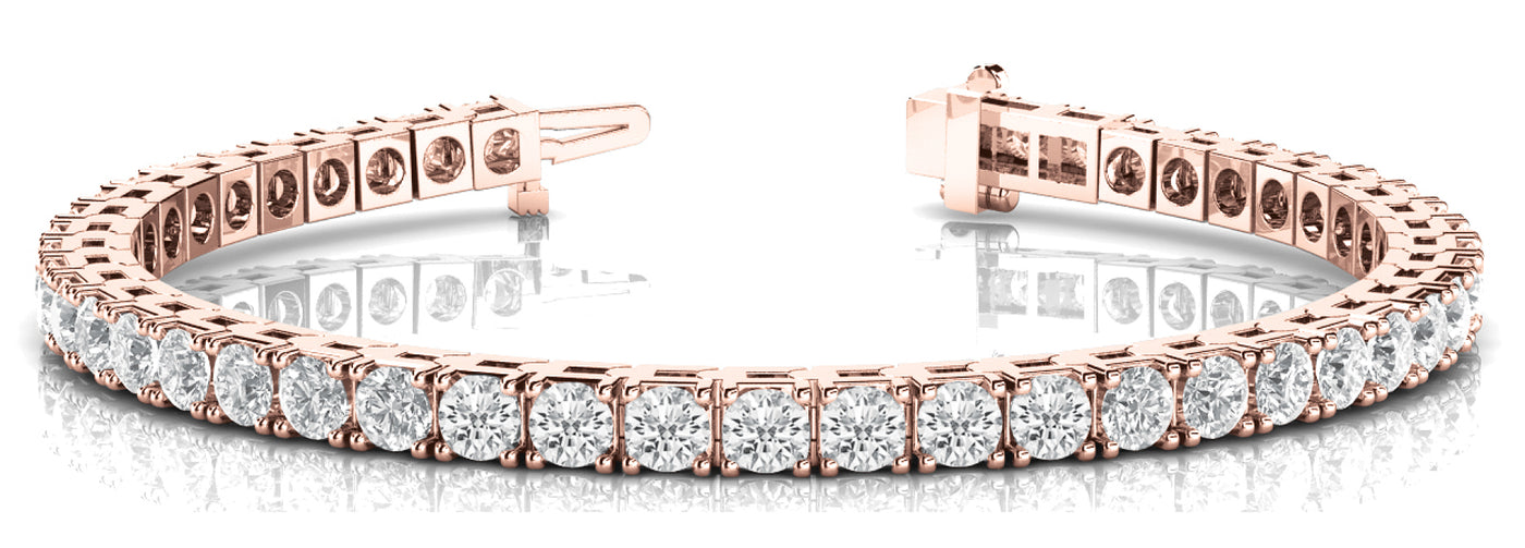 18K Rose Gold 1 1/2 ct tw Fashion Diamond Bracelet