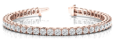 18K Rose Gold 1 1/2 ct tw Fashion Diamond Bracelet