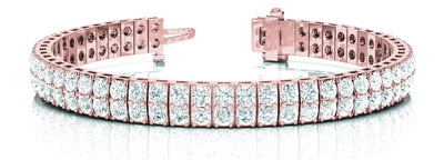 14K Rose Gold 15 ct tw Fashion Diamond Bracelet