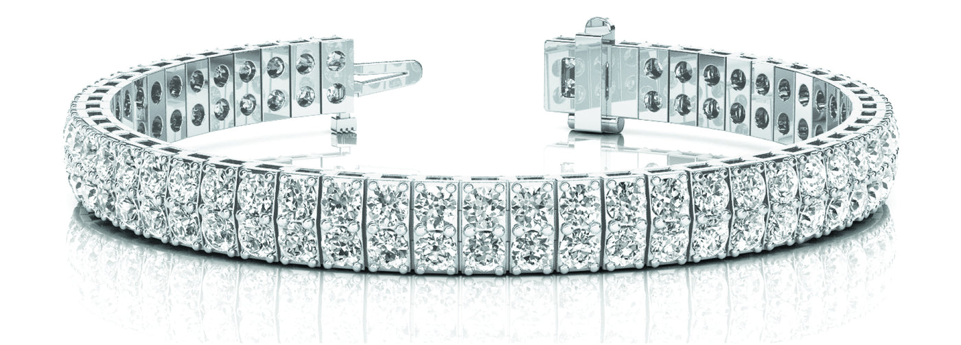 18K White Gold 15 ct tw Fashion Diamond Bracelet