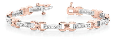 14K Rose Gold 1 ct tw Fashion Diamond Bracelet