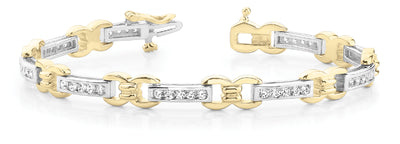 14K Yellow Gold 1 ct tw Fashion Diamond Bracelet