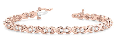 14K Rose Gold 1 3/4 ct tw Fashion Diamond Bracelet