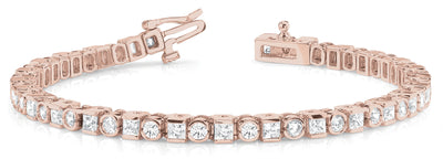 14K Rose Gold 4 ct tw Fashion Diamond Bracelet