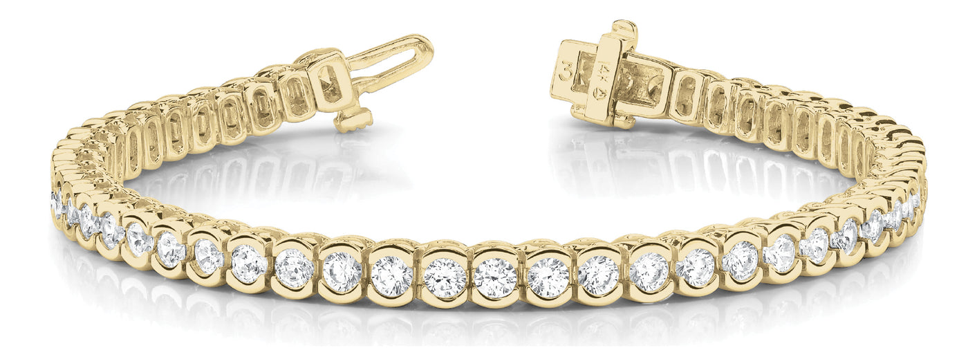 14K Yellow Gold 10 1/2 ct tw Fashion Diamond Bracelet