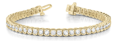 14K Yellow Gold 10 1/2 ct tw Fashion Diamond Bracelet