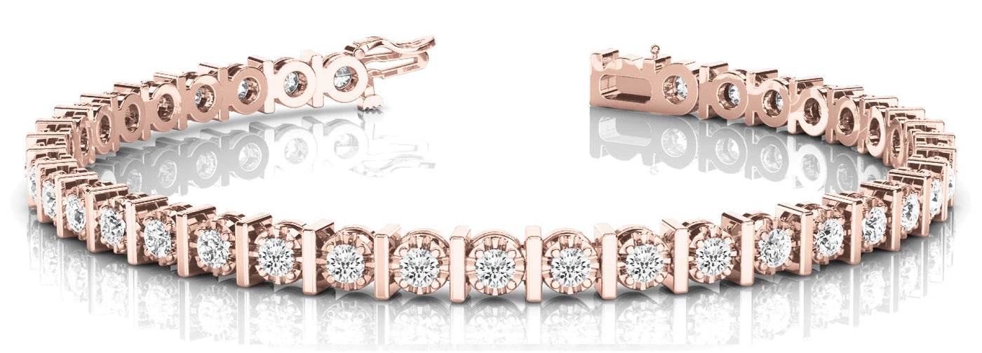 14K Rose Gold 1/2 ct tw Fashion Diamond Bracelet