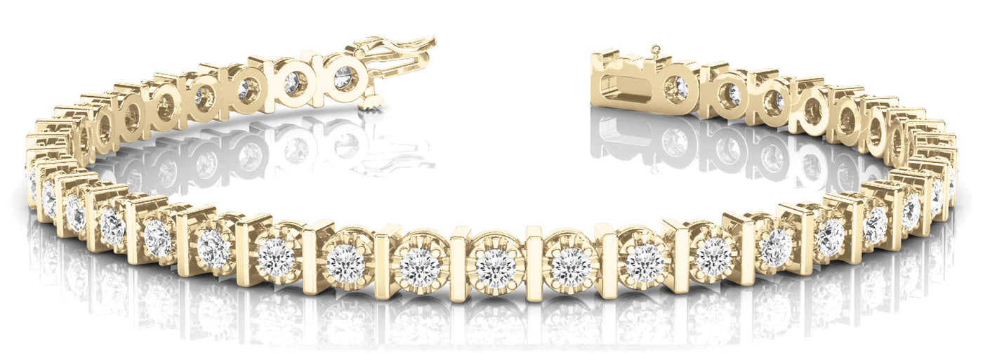 14K Yellow Gold 1/2 ct tw Fashion Diamond Bracelet