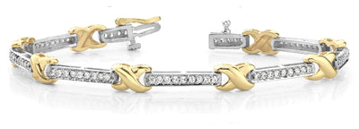 14K Yellow Gold 1 3/8 ct tw Fashion Diamond Bracelet