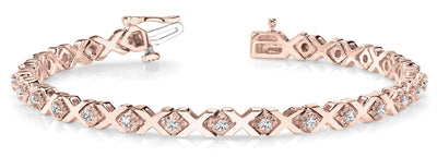 14K Rose Gold 5/8 ct tw Fashion Diamond Bracelet