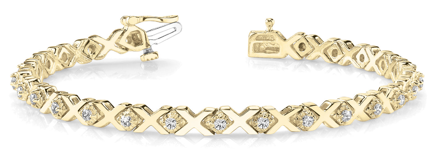 14K Yellow Gold 5/8 ct tw Fashion Diamond Bracelet