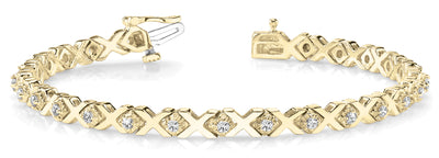 14K Yellow Gold 5/8 ct tw Fashion Diamond Bracelet
