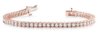 18K Rose Gold 2 1/3 ct tw Fashion Diamond Bracelet