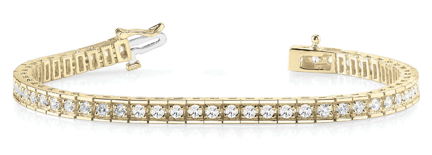 18K Yellow Gold 2 1/3 ct tw Fashion Diamond Bracelet