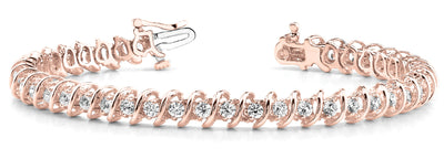 14K Rose Gold 1/2 ct tw Fashion Diamond Bracelet