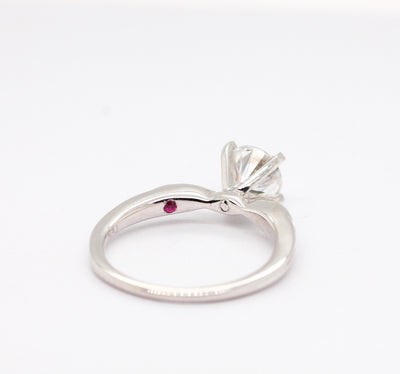 14KW 1.10CTTW DIAMOND ENGAGEMENT RING 1CT ROUND CTR H-SI2
N1907