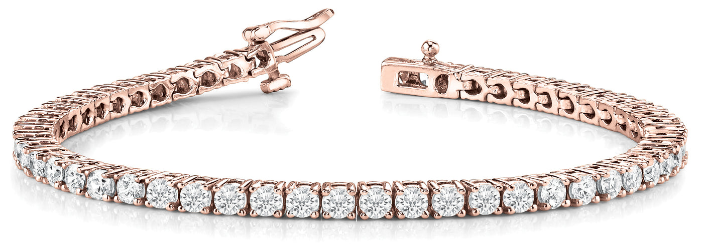18K Rose Gold 10 3/8 ct tw Fashion Diamond Bracelet