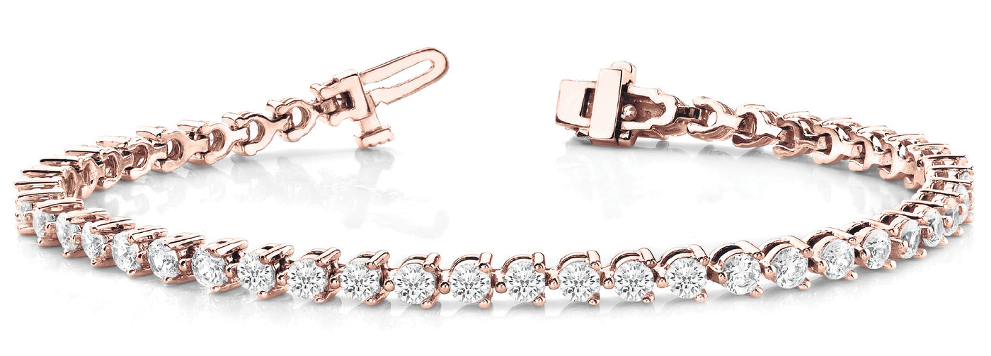 18K Rose Gold 10 1/5 ct tw Fashion Diamond Bracelet