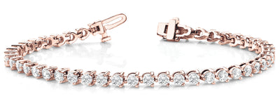 18K Rose Gold 10 1/5 ct tw Fashion Diamond Bracelet