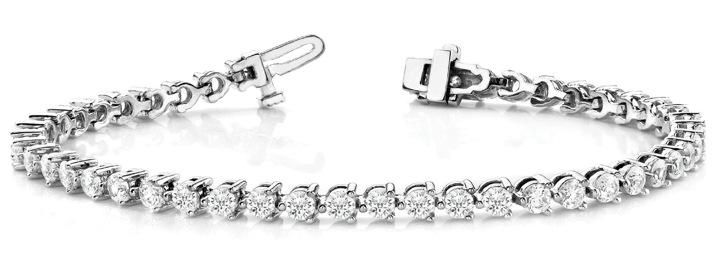 14K White Gold 10 1/5 ct tw Fashion Diamond Bracelet