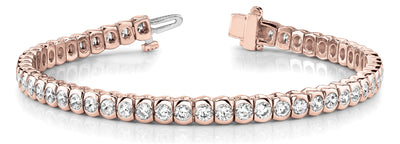 14K Rose Gold 3 ct tw Fashion Diamond Bracelet
