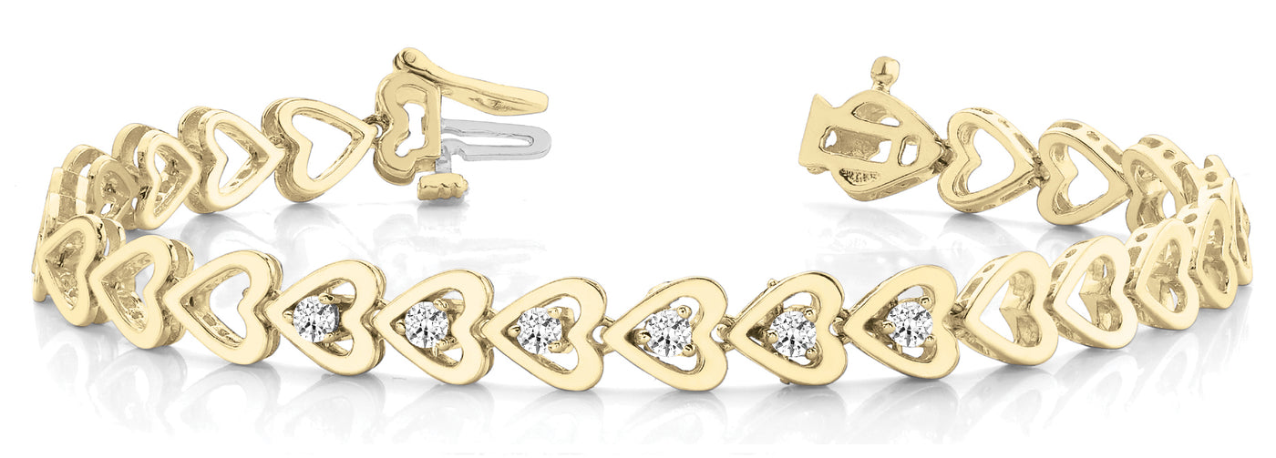 14K Yellow Gold 1/4 ct tw Fashion Diamond Bracelet