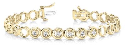 14K Yellow Gold 1/4 ct tw Fashion Diamond Bracelet