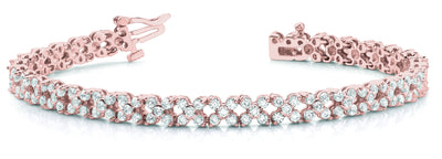 14K Rose Gold 4 1/4 ct tw Fashion Diamond Bracelet