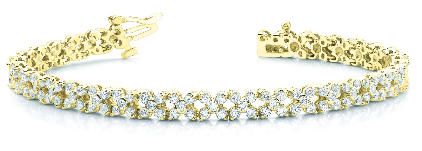 18K Yellow Gold 4 1/4 ct tw Fashion Diamond Bracelet