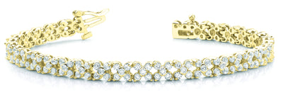 18K Yellow Gold 4 1/4 ct tw Fashion Diamond Bracelet