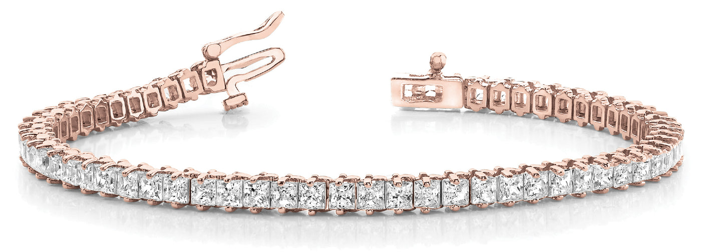 14K Rose Gold 5 1/4 ct tw Fashion Diamond Bracelet