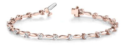 14K Rose Gold 1 ct tw Fashion Diamond Bracelet