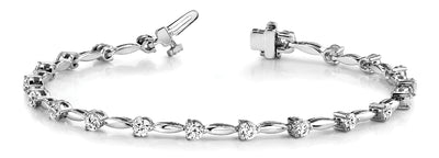18K White Gold 1 ct tw Fashion Diamond Bracelet